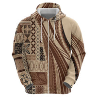 Pasifika Women's Day - Samoa Siapo Malu Tattoo Inspired Hoodie Beige