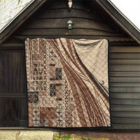 Pasifika Women's Day - Samoa Siapo Malu Tattoo Inspired Quilt Beige