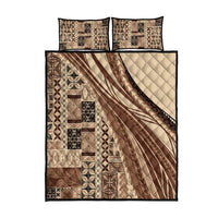 Pasifika Women's Day - Samoa Siapo Malu Tattoo Inspired Quilt Bed Set Beige