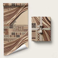 Pasifika Women's Day - Samoa Siapo Malu Tattoo Inspired Wrapping Paper Beige