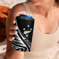 2025 Rugby Championship New Zealand Custom 4 in 1 Can Cooler Tumbler Poutama Motifs - Polynesian Pride