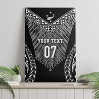 2025 Rugby Championship New Zealand Custom Canvas Wall Art Poutama Motifs - Polynesian Pride