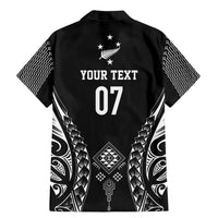 2025 Rugby Championship New Zealand Custom Family Matching Mermaid Dress and Hawaiian Shirt Poutama Motifs - Polynesian Pride