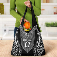2025 Rugby Championship New Zealand Custom Grocery Bag Poutama Motifs LT7 - Polynesian Pride