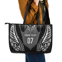 2025 Rugby Championship New Zealand Custom Leather Tote Bag Poutama Motifs LT7 - Polynesian Pride