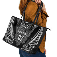 2025 Rugby Championship New Zealand Custom Leather Tote Bag Poutama Motifs LT7 - Polynesian Pride