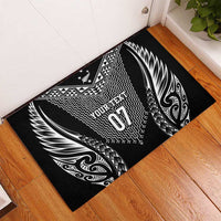 2025 Rugby Championship New Zealand Custom Rubber Doormat Poutama Motifs - Polynesian Pride