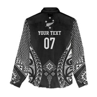 2025 Rugby Championship New Zealand Custom Women Casual Shirt Poutama Motifs - Polynesian Pride