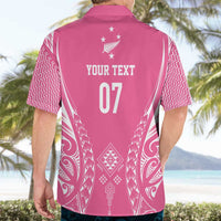 2025 Rugby Championship New Zealand Custom Hawaiian Shirt Poutama Motifs - Pink Out LT7 - Polynesian Pride