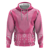 2025 Rugby Championship New Zealand Custom Hoodie Poutama Motifs - Pink Out LT7 Pullover Hoodie Pink - Polynesian Pride