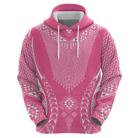 2025 Rugby Championship New Zealand Custom Hoodie Poutama Motifs - Pink Out LT7 - Polynesian Pride