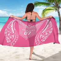 2025 Rugby Championship New Zealand Custom Sarong Poutama Motifs - Pink Out LT7 - Polynesian Pride