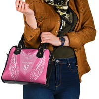 2025 Rugby Championship New Zealand Custom Shoulder Handbag Poutama Motifs - Pink Out LT7 - Polynesian Pride