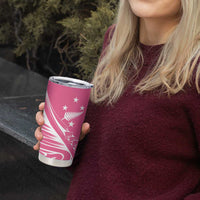 2025 Rugby Championship New Zealand Custom Tumbler Cup Poutama Motifs - Pink Out LT7 - Polynesian Pride