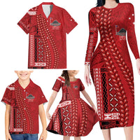 Samoa FAST Siapo Family Matching Long Sleeve Bodycon Dress and Hawaiian Shirt Tatau-Ulafala Vines LT7 - Polynesian Pride