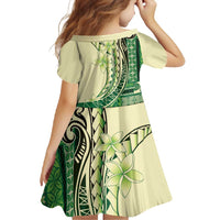 Samoa Siapo Mamanu Family Matching Off Shoulder Maxi Dress and Hawaiian Shirt Plumeria Emerald Motifs LT7 - Polynesian Pride