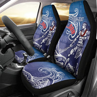 Samoa Manuia le Aso Tuto'atasi Siapo Motif Car Seat Cover Warrior with Nifo Oti LT7 - Polynesian Pride