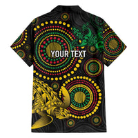 Vanuatu Personalized Aboriginal Arts Family Matching Off The Shoulder Long Sleeve Dress and Hawaiian Shirt Turtle and Iguana Special LT7 - Polynesian Pride