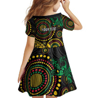 Vanuatu Personalized Aboriginal Arts Family Matching Summer Maxi Dress and Hawaiian Shirt Turtle and Iguana Special LT7 - Polynesian Pride