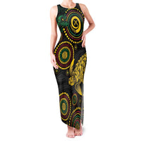 Vanuatu Personalized Aboriginal Arts Family Matching Tank Maxi Dress and Hawaiian Shirt Turtle and Iguana Special LT7 Mom's Dress Colorful - Polynesian Pride