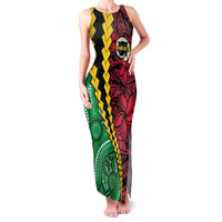 Vanuatu Personalized Tribal Family Matching Tank Maxi Dress and Hawaiian Shirt Aboriginal Inspired Mix Style LT7 Mom's Dress Colorful - Polynesian Pride