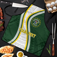 Cook Islands Rugby Personalized Avaiki Apron GO Kuki LT7 Green - Polynesian Pride