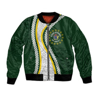 Cook Islands Rugby Personalized Avaiki Bomber Jacket GO Kuki LT7 Unisex Green - Polynesian Pride