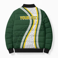Cook Islands Rugby Personalized Avaiki Bomber Puffer Jacket GO Kuki LT7 - Polynesian Pride