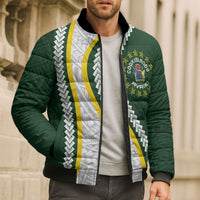 Cook Islands Rugby Personalized Avaiki Bomber Puffer Jacket GO Kuki LT7 - Polynesian Pride