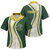 Cook Islands Rugby Personalized Avaiki Family Matching Long Sleeve Bodycon Dress and Hawaiian Shirt GO Kuki LT7 Son's Shirt Green - Polynesian Pride