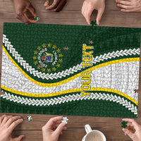 Cook Islands Rugby Personalized Avaiki Puzzle GO Kuki LT7 - Polynesian Pride