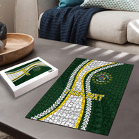 Cook Islands Rugby Personalized Avaiki Puzzle GO Kuki LT7 - Polynesian Pride