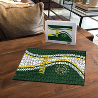 Cook Islands Rugby Personalized Avaiki Puzzle GO Kuki LT7 - Polynesian Pride
