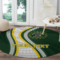 Cook Islands Rugby Personalized Avaiki Round Carpet GO Kuki LT7 - Polynesian Pride
