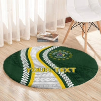 Cook Islands Rugby Personalized Avaiki Round Carpet GO Kuki LT7 - Polynesian Pride
