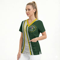 Cook Islands Rugby Personalized Avaiki Scrub Top GO Kuki LT7 - Polynesian Pride