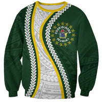 Cook Islands Rugby Personalized Avaiki Sweatshirt GO Kuki LT7 Unisex Green - Polynesian Pride