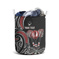 New Zealand Darts Personalized Hei Manaia Laundry Basket Classic Kowhaiwhai LT7 - Polynesian Pride