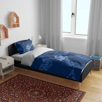 Aloha Hawaii Floral Tapa Bedding Set Patchwork Navy - Polynesian Pride