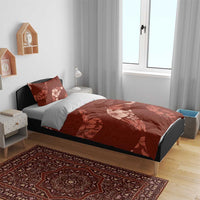 Aloha Hawaii Floral Tapa Bedding Set Patchwork Crimson - Polynesian Pride