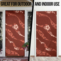 Aloha Hawaii Floral Tapa Door Cover Patchwork Crimson - Polynesian Pride