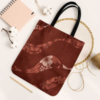Aloha Hawaii Floral Tapa Tote Bag Patchwork Crimson - Polynesian Pride