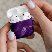 Aloha Hawaii Floral Tapa AirPods Case Patchwork Violet - Polynesian Pride