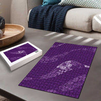 Aloha Hawaii Floral Tapa Puzzle Patchwork Violet - Polynesian Pride