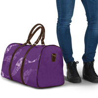 Aloha Hawaii Floral Tapa Travel Bag Patchwork Violet - Polynesian Pride