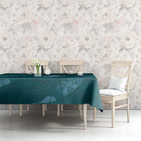 Aloha Hawaii Floral Tapa Tablecloth Patchwork Teal - Polynesian Pride
