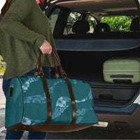 Aloha Hawaii Floral Tapa Travel Bag Patchwork Teal - Polynesian Pride