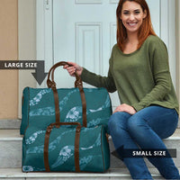 Aloha Hawaii Floral Tapa Travel Bag Patchwork Teal - Polynesian Pride