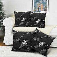 Aloha Hawaii Floral Tapa Pillow Cover Patchwork Charcoal - Polynesian Pride