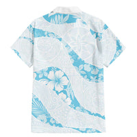 Aloha Hawaii Floral Tapa Family Matching Mermaid Dress and Hawaiian Shirt Patchwork Turquoise LT7 - Polynesian Pride